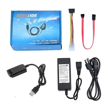 

None SATA/PATA/IDE to USB 2.0 Adapter Converter Cable for Hard Drive Disk 2.5" 3.5 Hard Drive FE for Hard Drive Disk