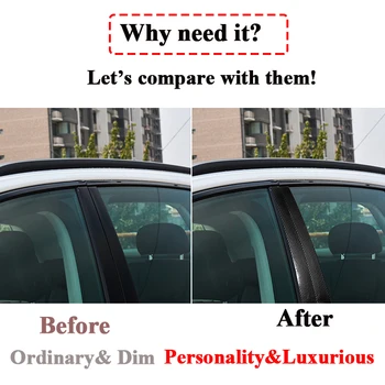 

Real carbon fiber, A B C window pillars, pillar panel, decorative frame cover stickers, Interior frame for Audi Q7 SQ7 4M
