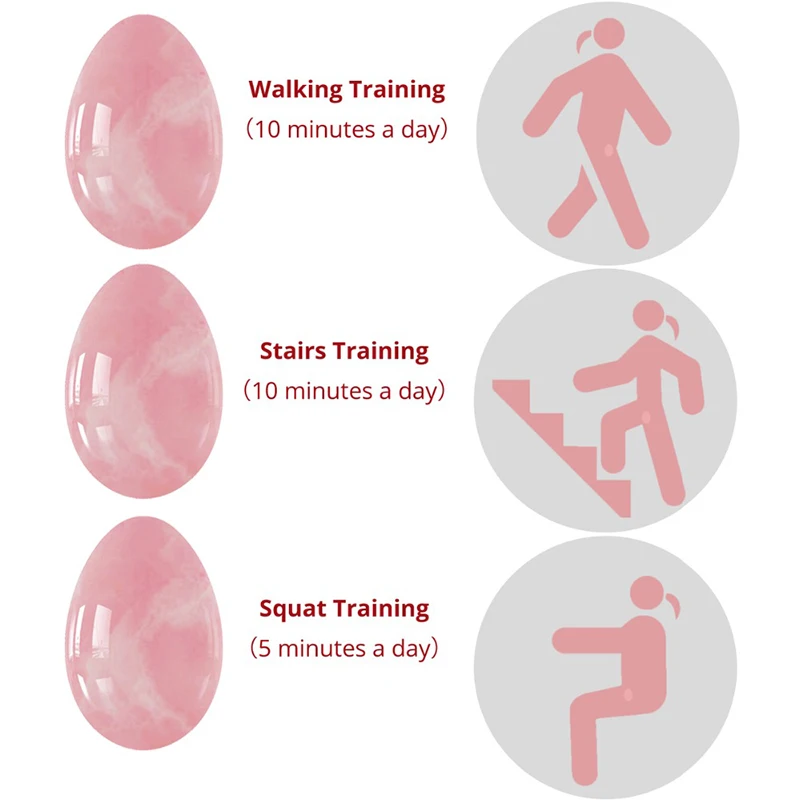 Розовый кварц Йони набор яиц для массажа просверленные натуральные нефритовые яйца Аметист Кегеля шарики Кегеля Упражнение шар из нефрита вагинальный подтяжка массажное яйцо