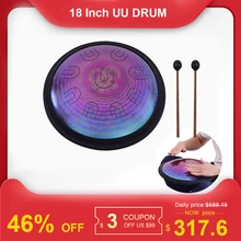 18 дюймов UU барабан ручной Pan барабан D-Minor легированная сталь язык барабан 11 двухтонных языков ударный инструмент с барабанной сумкой