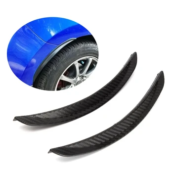 

2pcs Universal 24.5cm Car Carbon Fiber Fender Flares Mud Flaps Splash Guards Arch Wheel Eyebrow Lip fit Car Truck SUV