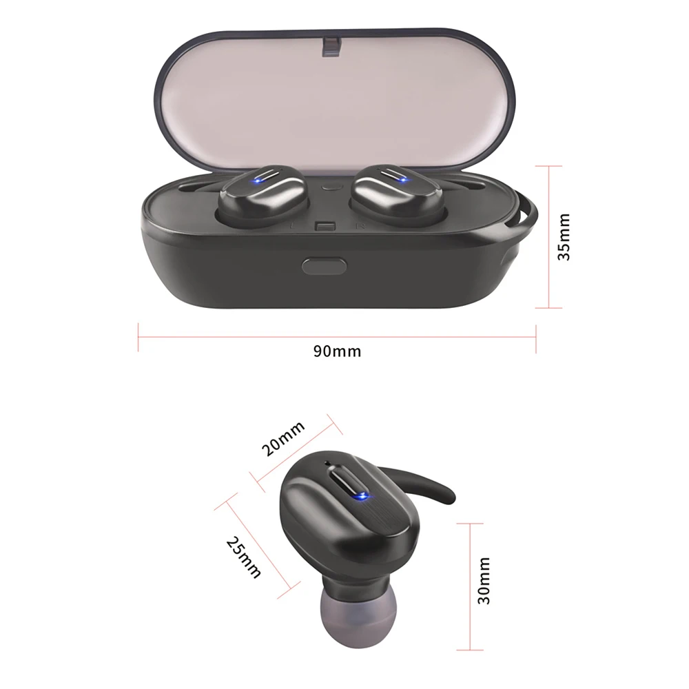 В ухо TWS беспроводной Bluetooth 5,0 наушники HIFI без задержки Стерео шумоподавление Беспроводная Спортивная bluetooth-гарнитура