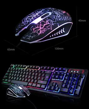 

Gaming Keyboard and Mouse Set k13 Backlight Usb Ergonomic for PC Laptop Gamer Games Mouses and Keyboards Kit