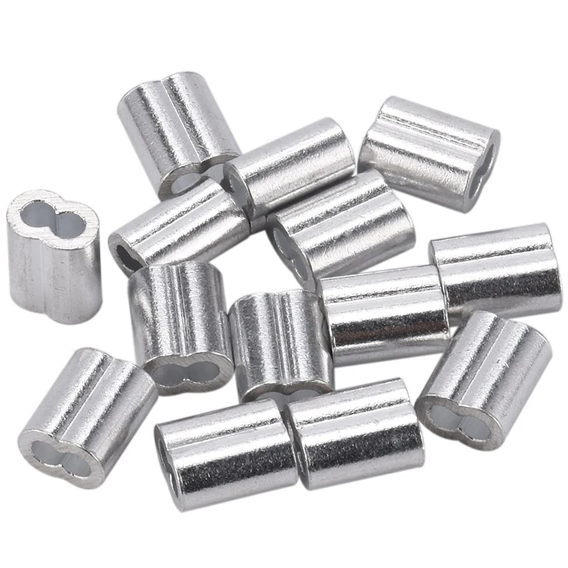 

Aluminum Pleated Crimping Sleeve Double Hole 8-Shaped Oval Clamp Wire Rope Clamp