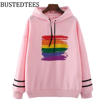 

Homosexuality LGBT Rainbow Lover Hoodies Women Sweatshirt Kawaii Harajuku Pullover Lady Feminino Clothes Sutumn Spring Hoodie