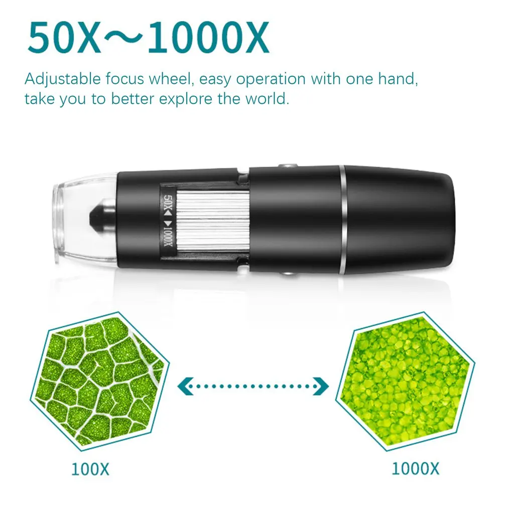 1000X Лупа 8 СВЕТОДИОДНЫЙ Цифровой Микроскоп USB эндоскоп камера металлическая основа портативный ручной эндоскоп для осмотра