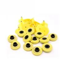 ISO11784/5 FDX-B HDX овец крупного рогатого скота животных rfid Ушные бирки желтый rf id чип отслеживания карты 100 Наборы