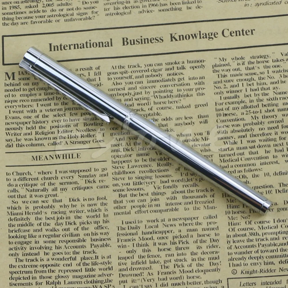 Горячая Jinhao 126 excellent Complete Silver тонкая перьевая ручка с колпачком авторучка Прямая поставка