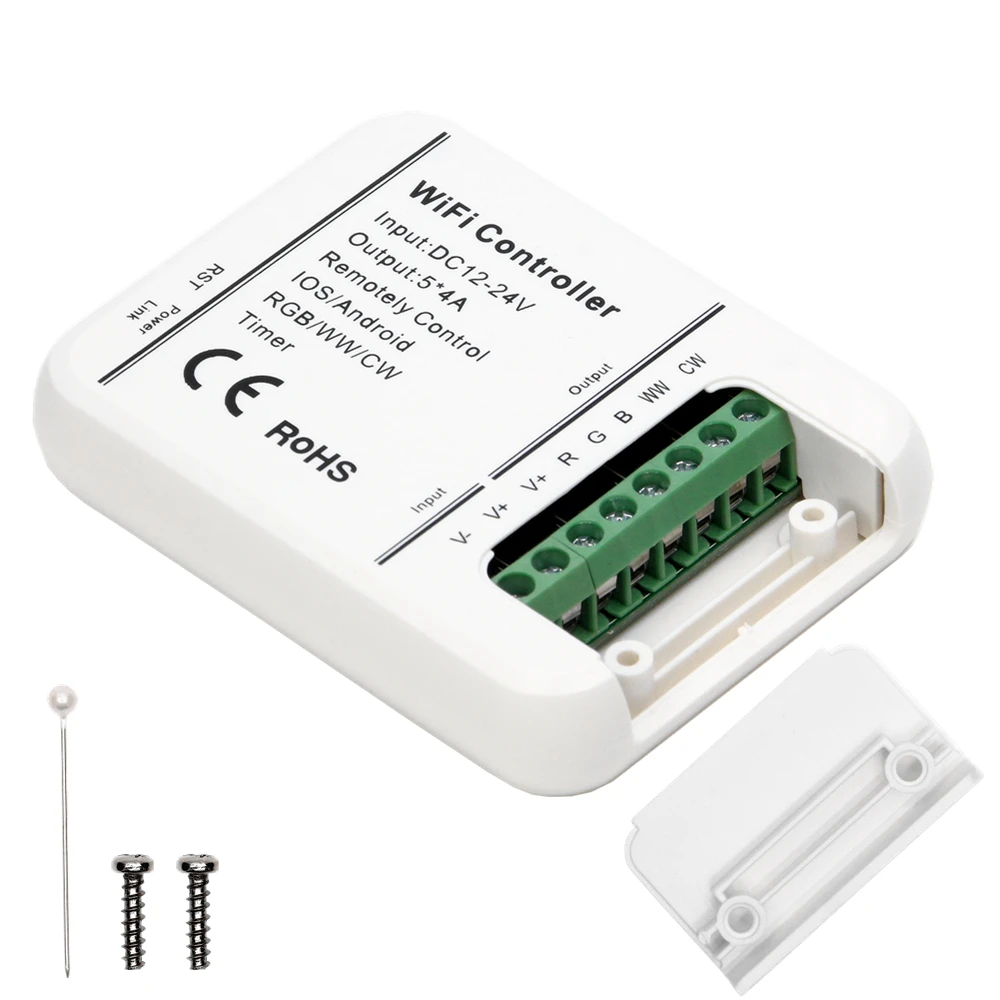 DC12V 24 в Wifi светодиодный контроллер RGB/RGBW/RGBWW светодиодный светильник-полоса музыка и режим таймера Wifi управление со смартфона IOS/Android