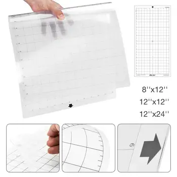 

3pcs 8in*12in/12in*12in/12in*24in Replacement Cutting Mat Movable Transparent Adhesive Pad For Silhouette Cameo Plotter Machine