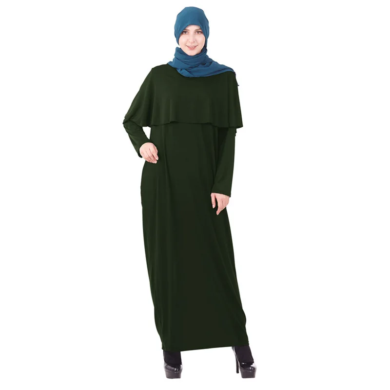 Dromiya женское одноцветное мусульманское Макси платье Абая джилбаб повседневное длинное платье-кафтан