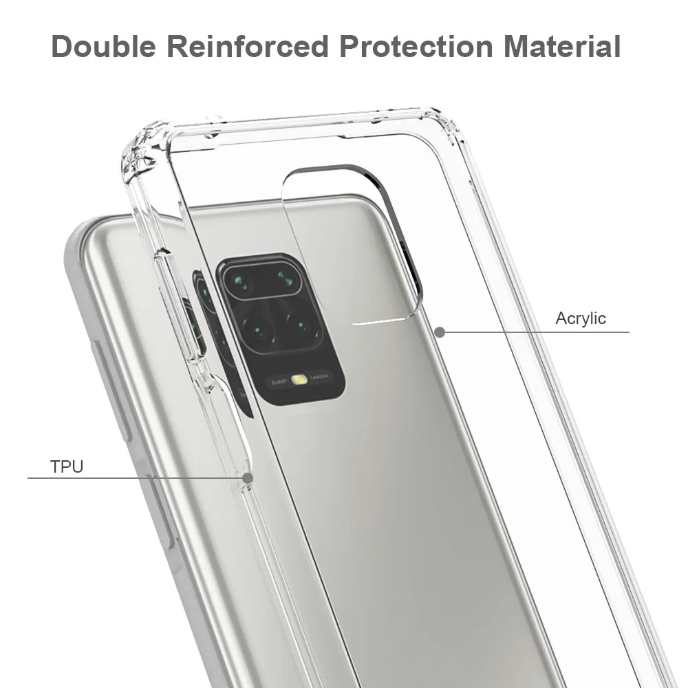 For Xiaomi Redmi Note 9S Case TPU Bumper Hard PC Acrylic Clear Hybrid Crystal Phone Cover For Xiaomi Redmi Note 9 S Pro Max Case For Xiaomi Redmi Note 9S Case TPU Bumper Hard PC Acrylic Clear Hybrid Crystal Phone Cover For Xiaomi Redmi Note 9 S Pro Max Case