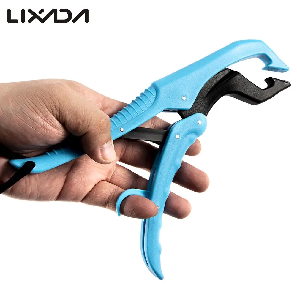 

10 Inch Plastic Fish Gripper Fishing Lip Grip Grabber Clamp Tool with Lanyard