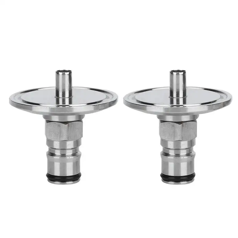 

2Pcs 304 Stainless Steel Homebrew Keg Posts Parts 1.5in Tri Clamp to Keg Ball Lock Post Adapter Beer Brewing Accessory