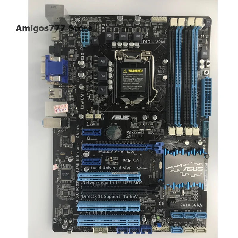 LGA 1155 DDR3 ASUS Motherboard P8Z77-V LX LGA 1155 DDR3 i3 i5 22/32nm CPU USB3.0 32GB SATA3 Intel Z
