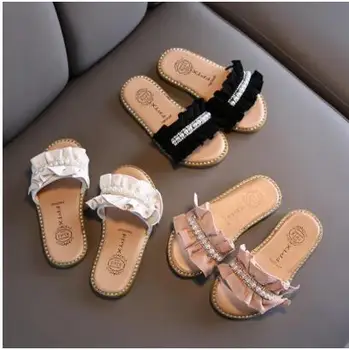 

Little Girls Casual Shoes Summer Children Kids Baby Girls Bowknot Flat Slipper Casual Baby Girls Shoes Toddler Shoes