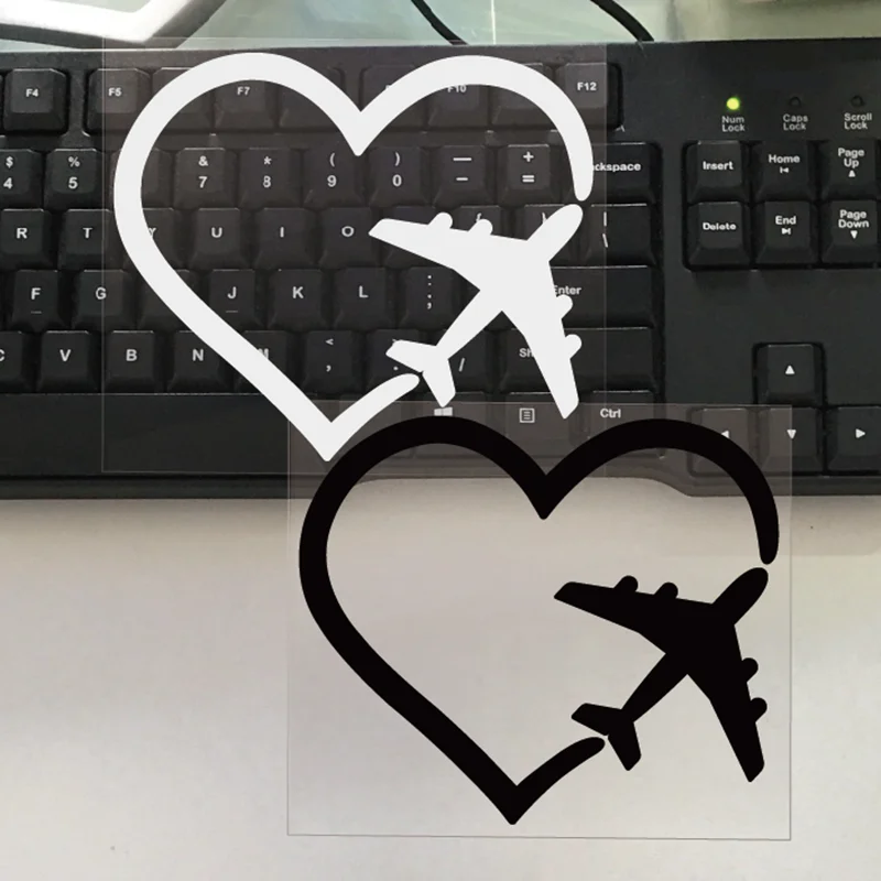 Why the Heart-Shaped Airplane Car Sticker Is the Perfect Personalized ...