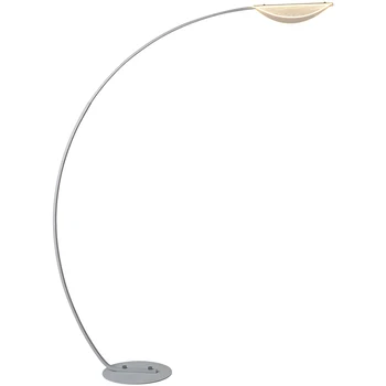 

Minimalist Black White Fishing Rod Floor Lamps Creative Leaf /mesh Lampshade Modern Eye Protection LED Standing Lighting Fixture