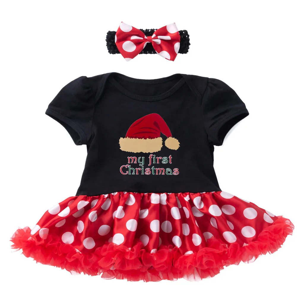 Одежда для новорожденных девочек, комплект одежды, Рождественская елка, комбинезон с надписью, платье пачка, набор для волос natale neonato# y2