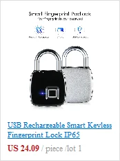 Умный Замок с отпечатком пальца, без ключа, USB, перезаряжаемый, доступ IP65, водонепроницаемый, защита от кражи, замок для двери, чехол для багажа, замок