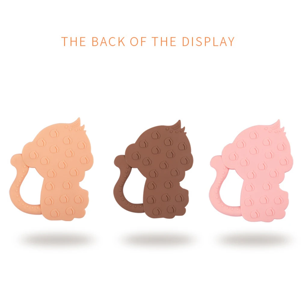 Безопасная Мягкая силиконовая обезьянка в форме рыбки, лисы, Детская соска, прорезыватель, Жевательная пустышка