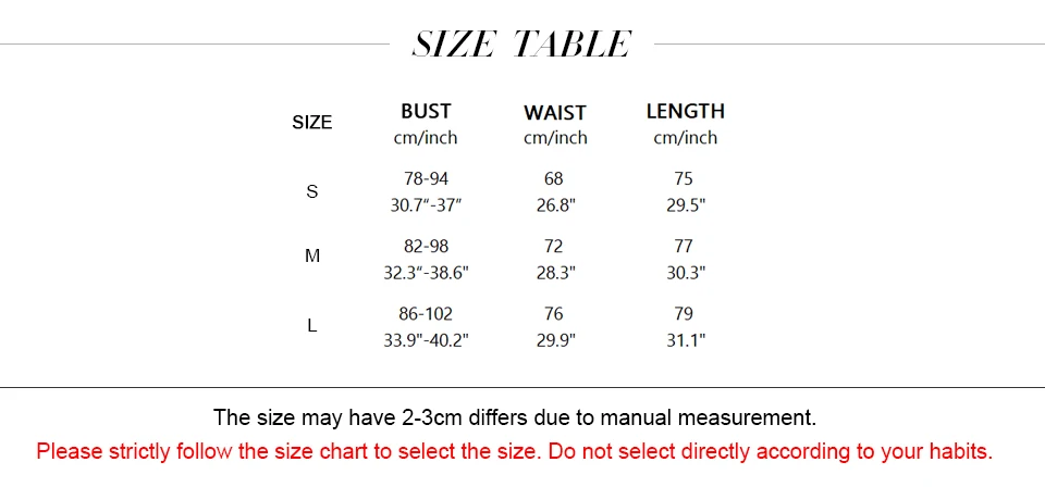 四码尺码表02
