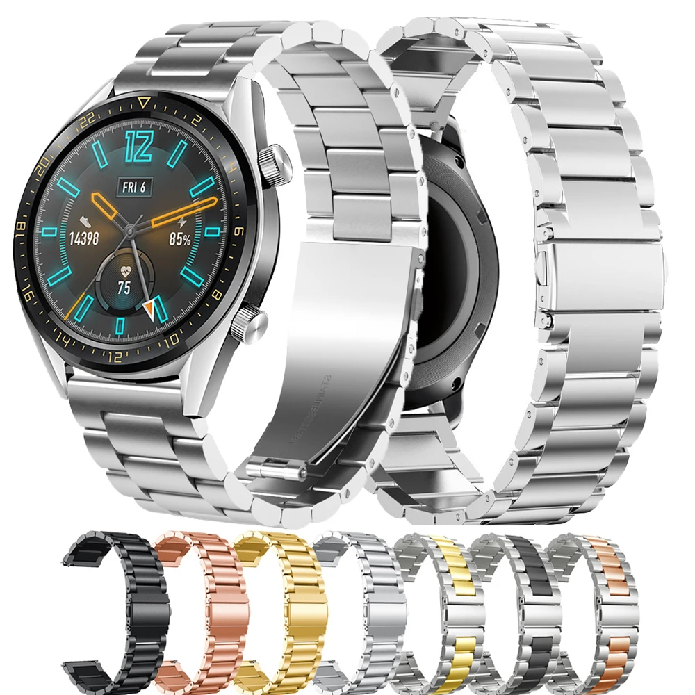 

22/20mm Watch band for Samsung galaxy watch 5 Pro/6/6 Classic/4 40mm stainless steel gear s3 bracelet huawei watch gt 2/2e strap