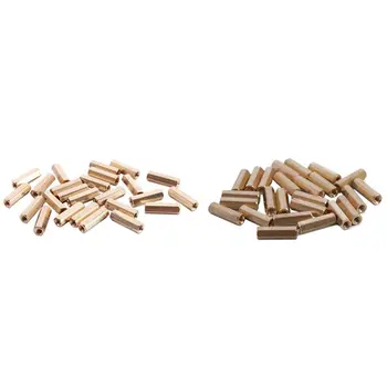 

50X M3 x 16mm & M4 x 20mm Female Threaded Brass Hex Standoff Pillar Spacer Nut
