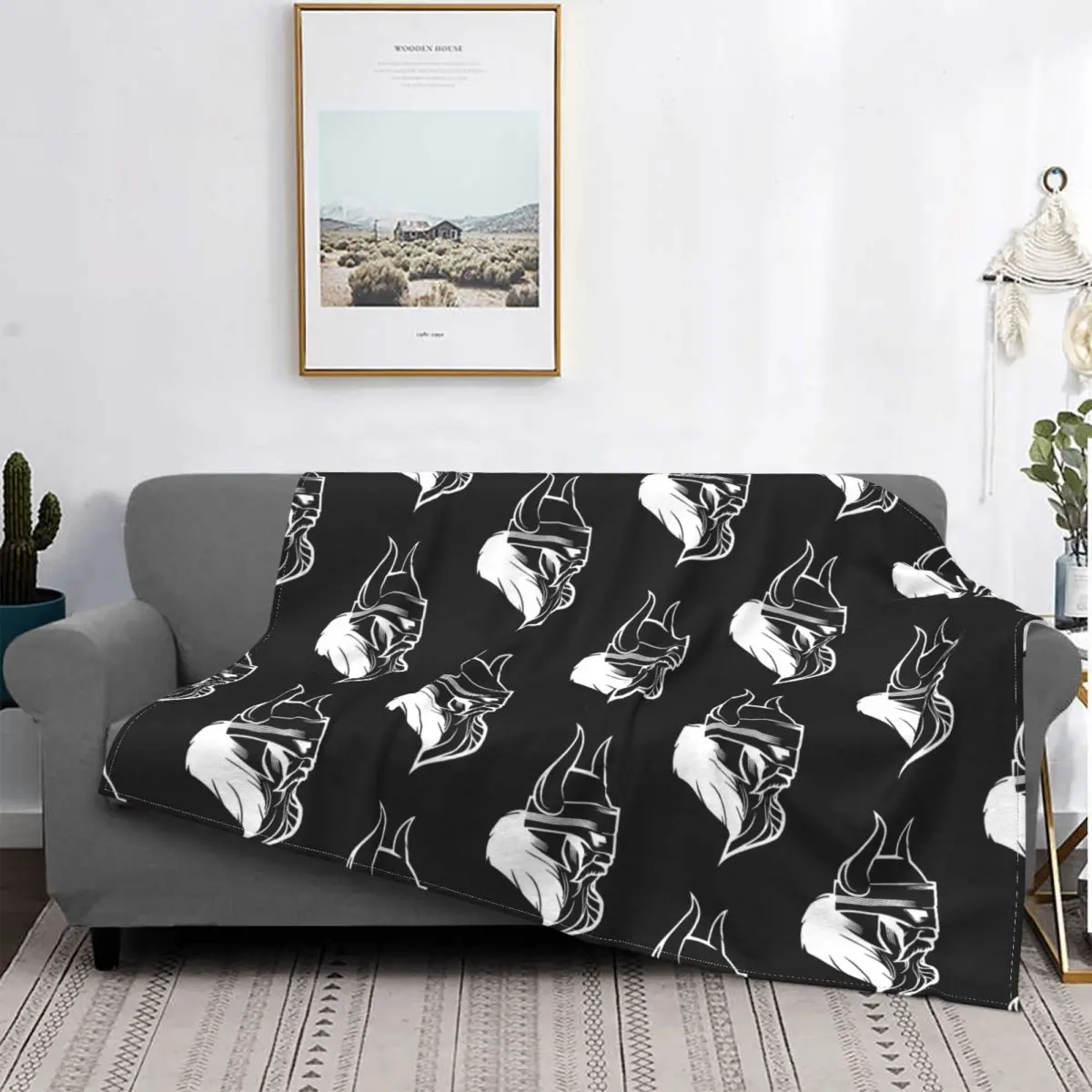 

Norse God Odin Blankets Flannel Textile Decor Mythology Multifunction Super Soft Throw Blanket for Sofa Outdoor Plush Thin Quilt