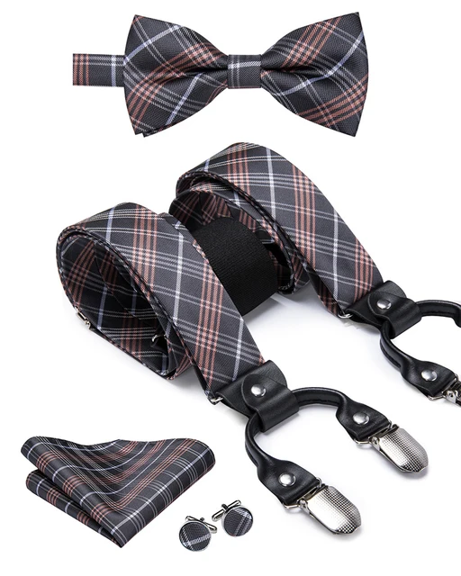 High Quality Silk Bow Tie And Suspenders Set For Men Party supplies