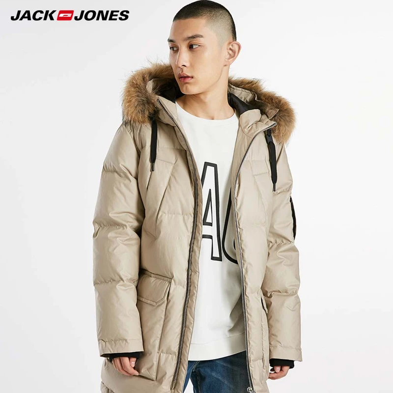 Мужской пуховик средней длины с капюшоном JackJones | 218412543|Парки|