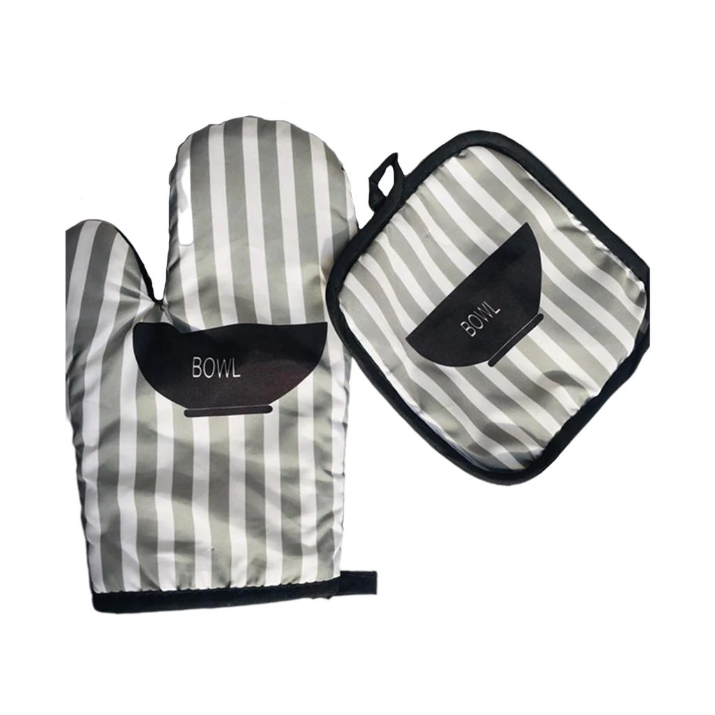 2pcs Oven Gloves Pot Holder Set Heat Resistant Quilted Mitts Cooking baking