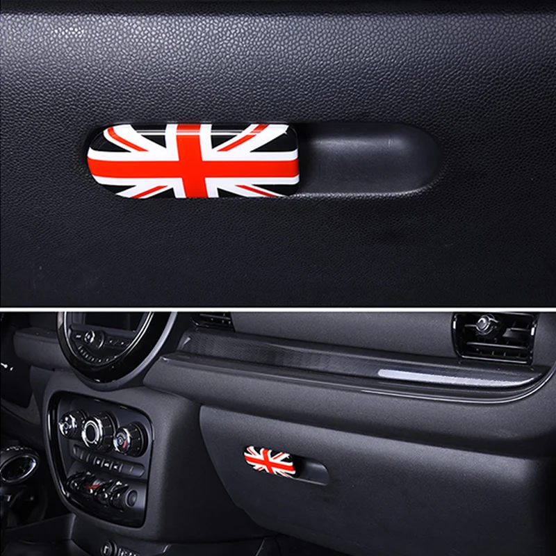 Car Glove box handle decoration Storage box cover sticker Car styling Accessories For MINI Clubman COOPER F54 F60 Countryman