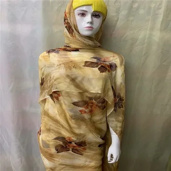 

Digital print silk satin fabric hot selling african design real satin silk fabric beautiful flower printed LXE072702