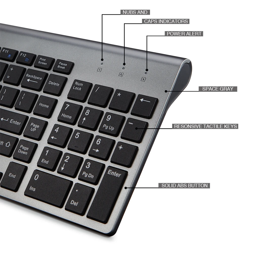 Новейшая беспроводная клавиатура Neasgor, набор компьютерной мыши, бесшумная клавиатура и мышь, комбинированная игровая клавиатура