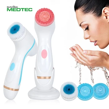 

3D Electric Silicone Cleansing Brush Electric Waterproof Facial Cleanser Sonic Vibration Cleansing Deep Skin Pore Massage Brush
