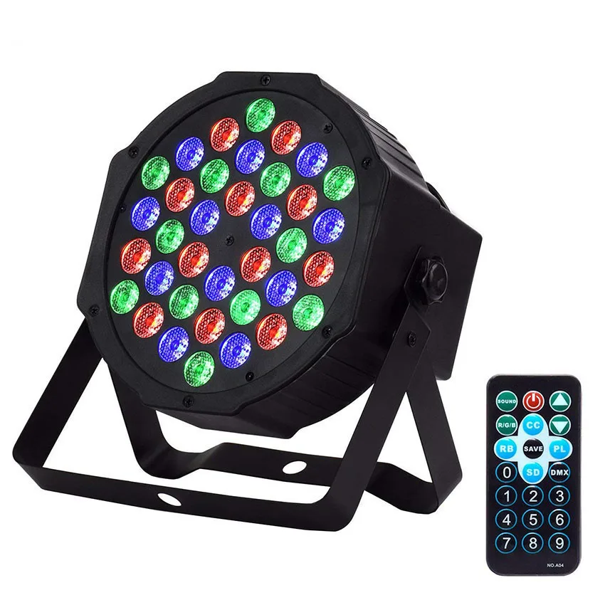 Светодиодный сценический светильник RGB 36 Вт с активацией звуком DMX512 мастер раб