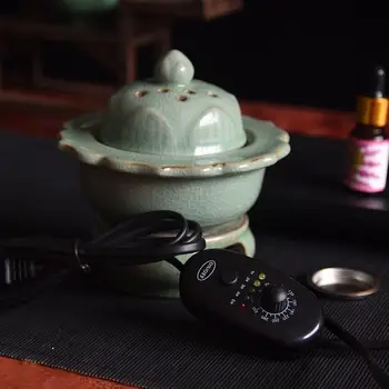 

Electric Aromatherapy Incense Burner Ceramic Home Box Incense Stove Stick Holder Neoclassical Porta Incienso Home Decor EF50XL