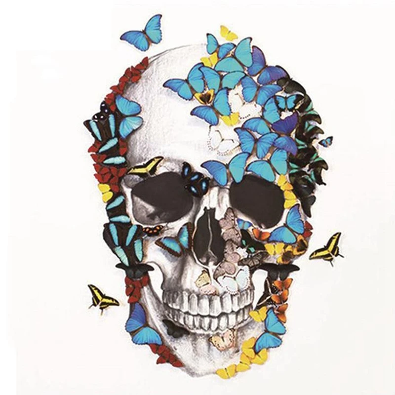 Butterfly skull 5D алмазная вышивка крестиком набор Настенный декор Искусство ремесло - Цвет: Butterfly skull
