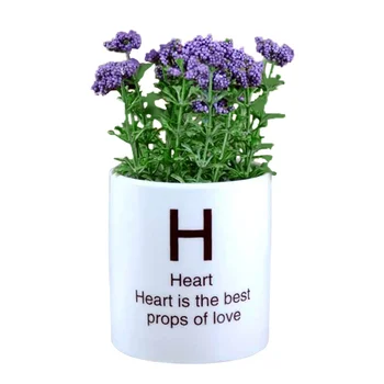 

Home Artificial Foam Flowers Decorative Potted Plant for Home Garden Balcony Decor (Purple)