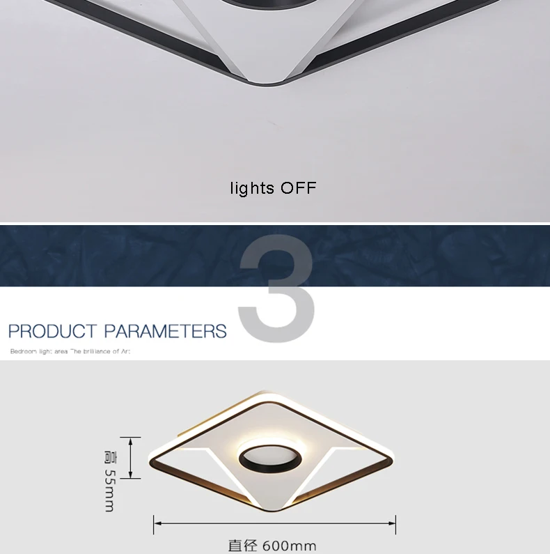 Chandelierrec AC90v-260v, современная светодиодная люстра, освещение для гостиной, спальни, крытые низкие потолки, люстра для дома