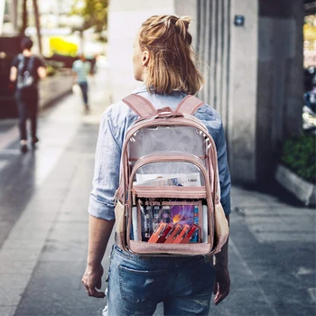 

Transparent Backpacks School Bags Women Street Bag Handbag Composite Tote Fashion New