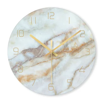 

1 Pcs Nordic Marble Wall Clock Modern Minimalist Bedroom Art Clocks Personality Creative Living Room Fashion Wall Watch