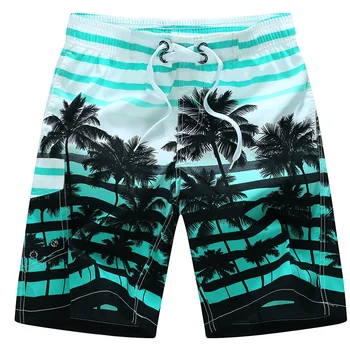 

Blue Summer Casual Beach Surfing Shorts Design Flower Printed Streetwear Surf Shorts for Men