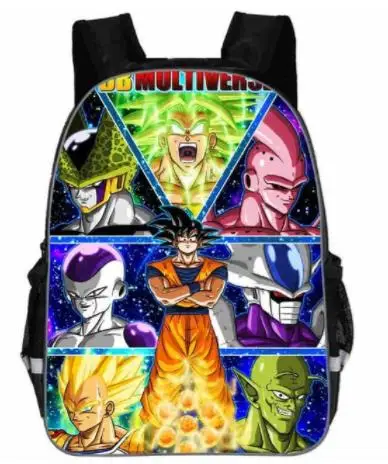 Picture color Школьный рюкзак для мальчиков и девочек Saiyan Goku, сумка для книг, подарок, аниме Dragon Ball Z/рюкзак Super Mario, детские школьные рюкзаки для подростков - Цвет: Picture color