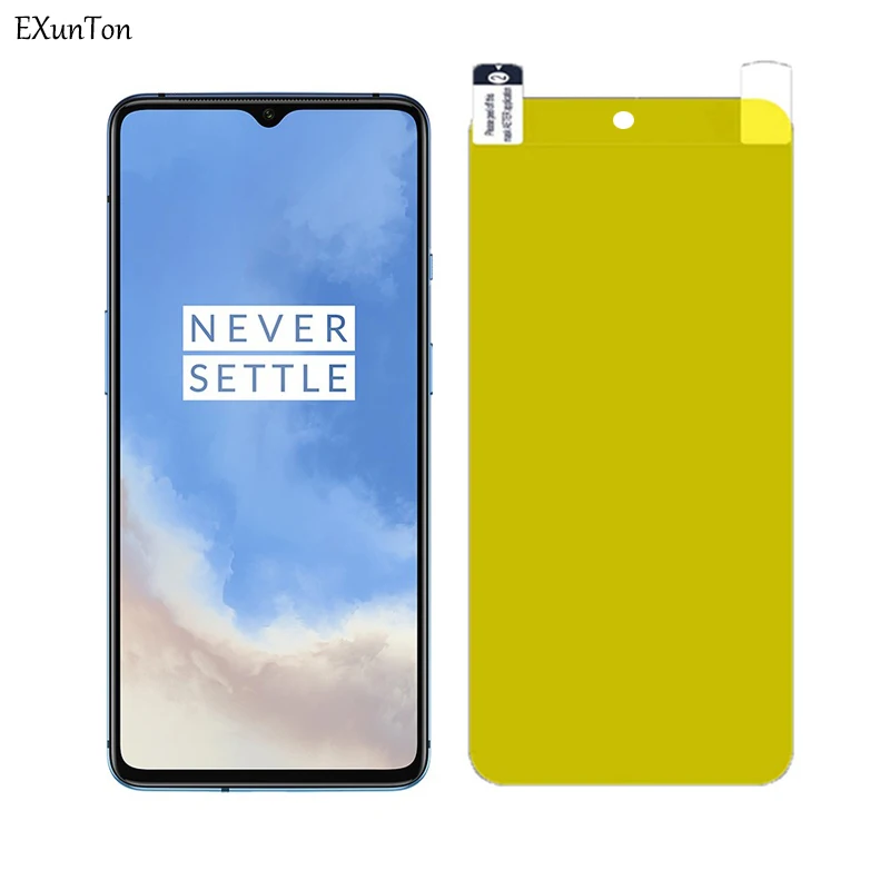 Мягкая Гидрогелевая 3D пленка для OnePlus 7T Pro защитная экрана One Plus из ТПУ с полным