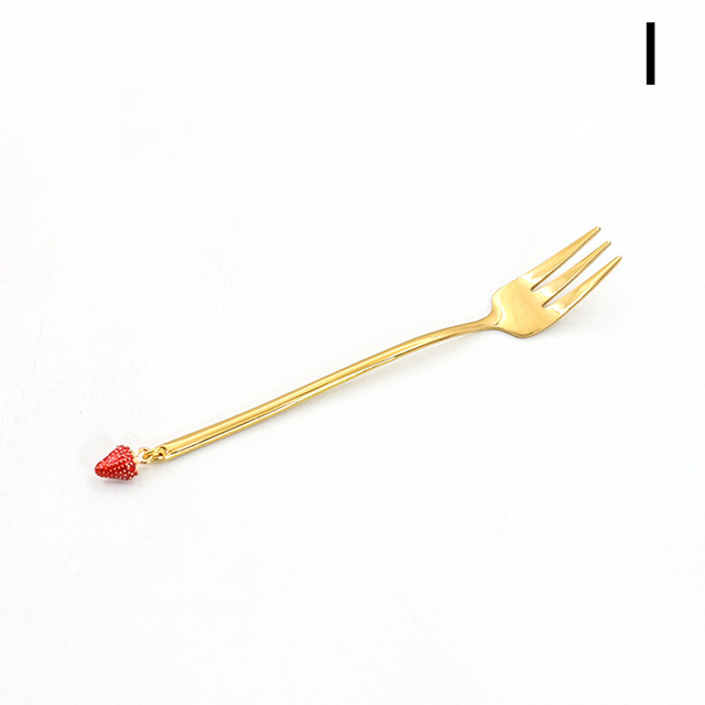 Stainless Steel Spoons Forks Mini Snack Coffee Cake Dessert Food Fruit Mixing Stirring Teaspoon Party Decor Tableware