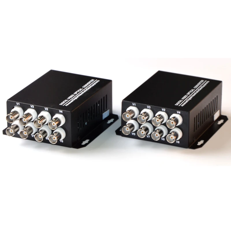 1 Pair Fiber Video optical transceiver 8 channel pure video optical transceiver FC port single mode single fiber 20KM