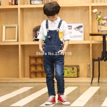 Модные джинсовые комбинезоны для мальчиков-подростков, От 2 до 12 лет, весенне-осенние детские комбинезоны, джинсы для мальчиков, ковбойские джинсы с карманами