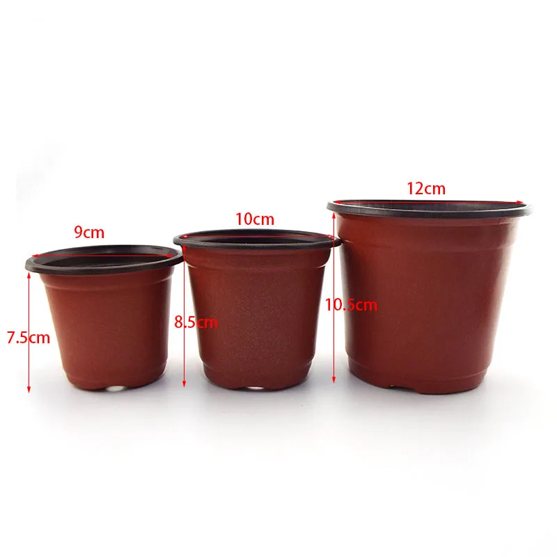 20/50pcs Black Plastic Square Flower Plant Pot Saucer Garden Decor Nursery Pots 